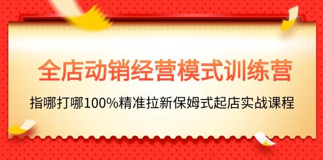 全店动销-经营模式训练营，指哪打哪100%精准拉新保姆式起店实战课程-博学库
