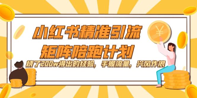 小红书精准引流·矩阵陪跑计划:烧了200w得出的经验,手握流量,兴风作浪!-博学库