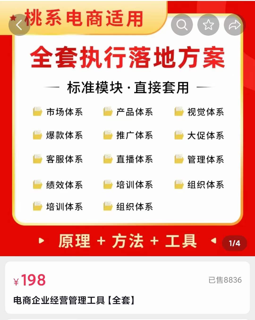 外面卖198·电商企业经营管理工具:全套执行落地方案 标准模块·直接套用-博学库