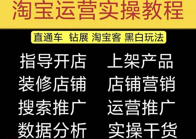 2023淘宝开店教程0基础到高级全套视频网店电商运营培训教学课程（2月更新）-博学库