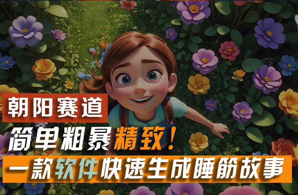 利用一款软件5分钟一条爆款睡前故事,简单粗暴精致!小白月入2w+-博学库