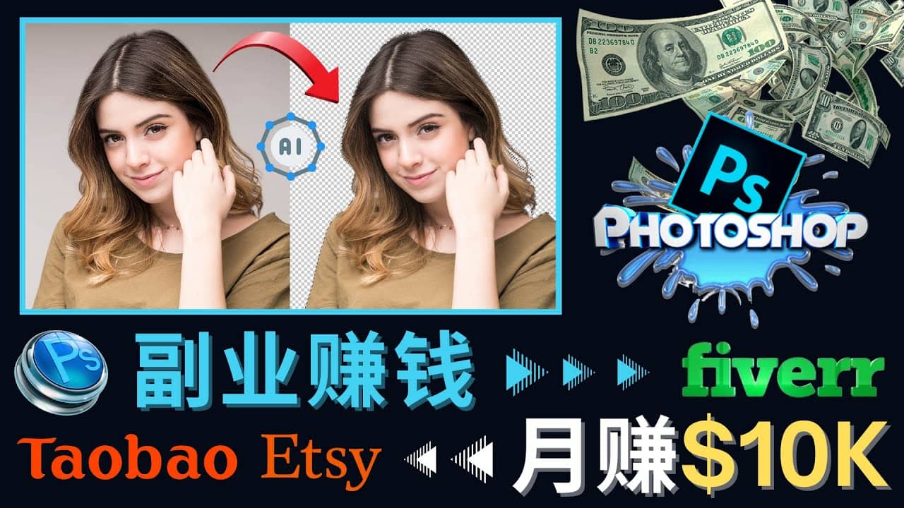 掌握PS修图技能，月赚5000美元以上 – 利用Adobe Photoshop赚钱的3种途径-博学库