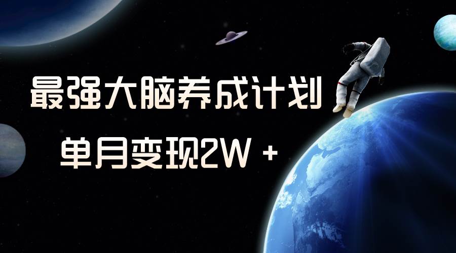 冷门虚拟项目,最强大脑养成计划,一个月变现2W+-博学库
