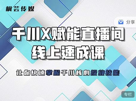 枫芸传媒-线上千川提升课,提升千川认知,提升千川投放效果-博学库