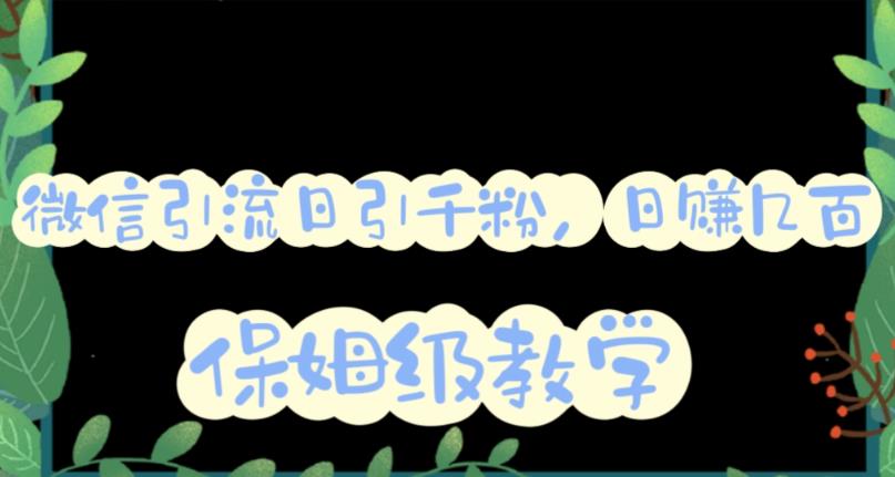 微信互推圈半自动引流方案,矩阵操作日引千人思路【详细视频教程】-博学库