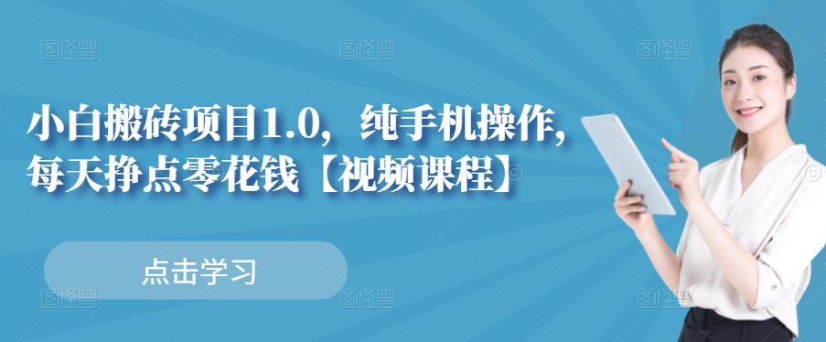 小白搬砖项目1.0,纯手机操作,每天兼职挣点零花钱-博学库