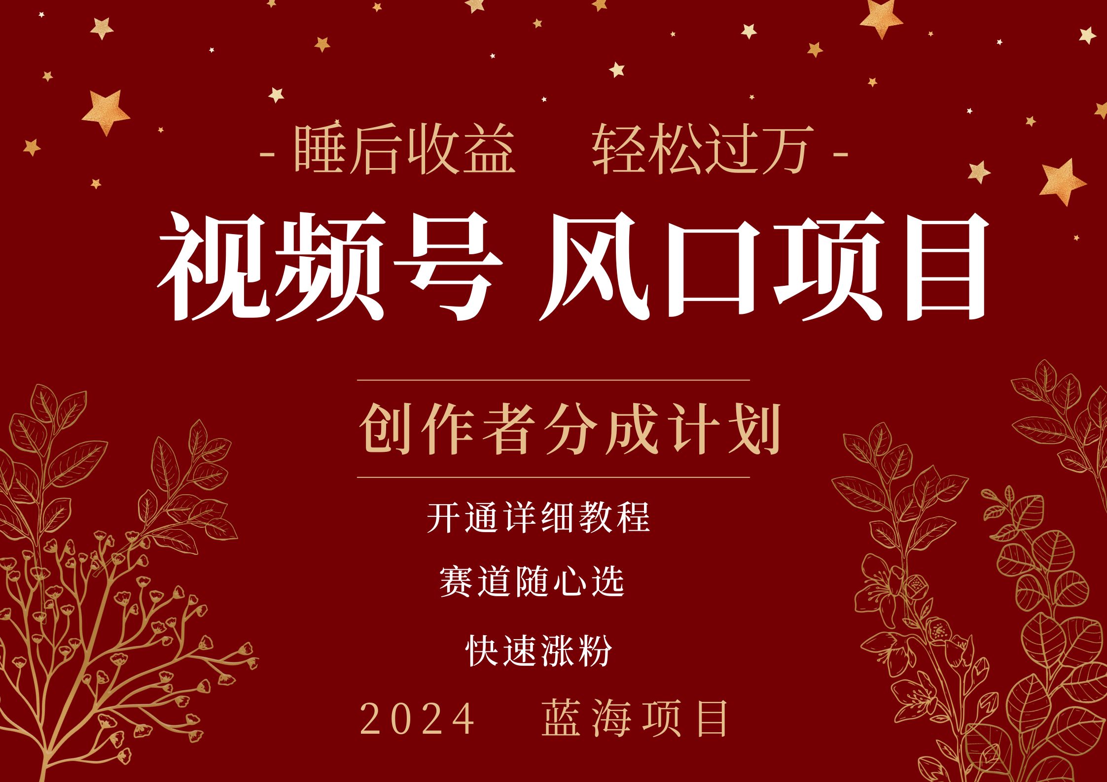 拥有睡眠收益的微信视频号大风口项目,轻松月入过万+,多赛道选择,可矩阵,玩法简单轻松上手-博学库