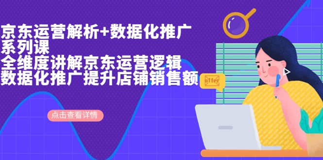 京东运营解析与数据化推广系列课,全维度讲解京东运营逻辑+数据化推广提升店铺销售额-博学库