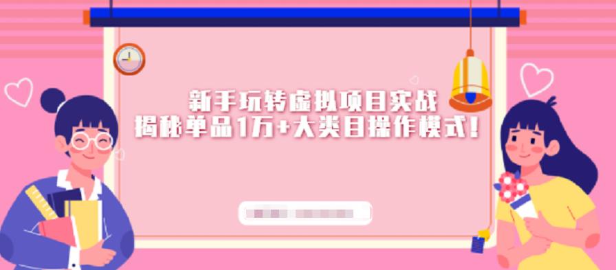 新手玩转虚拟项目实战,揭秘单品1万+大类目操作模式【视频课程】-博学库