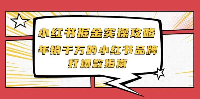 小红书掘金实操攻略,年销千万的小红书品牌打爆款指南-博学库