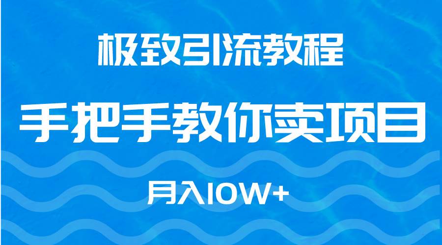 极致引流教程,手把手教你卖项目,月入10W+-博学库