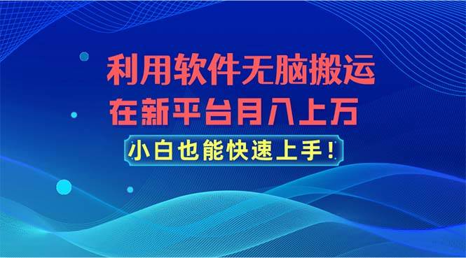 利用软件无脑搬运,在新平台月入上万,小白也能快速上手-博学库