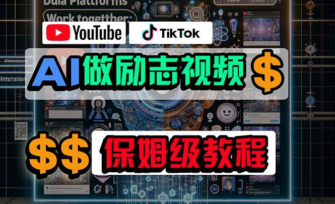 利用AI制作励志视频,在YouTube和TikTok赚钱,小白可做(附工具)-博学库