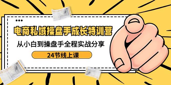 电商私域-操盘手成长特训营：从小白到操盘手全程实战分享-24节线上课-博学库