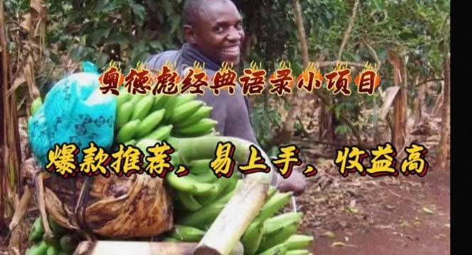 奥德彪经典语录小项目,爆款推荐,易上手,收益高-博学库